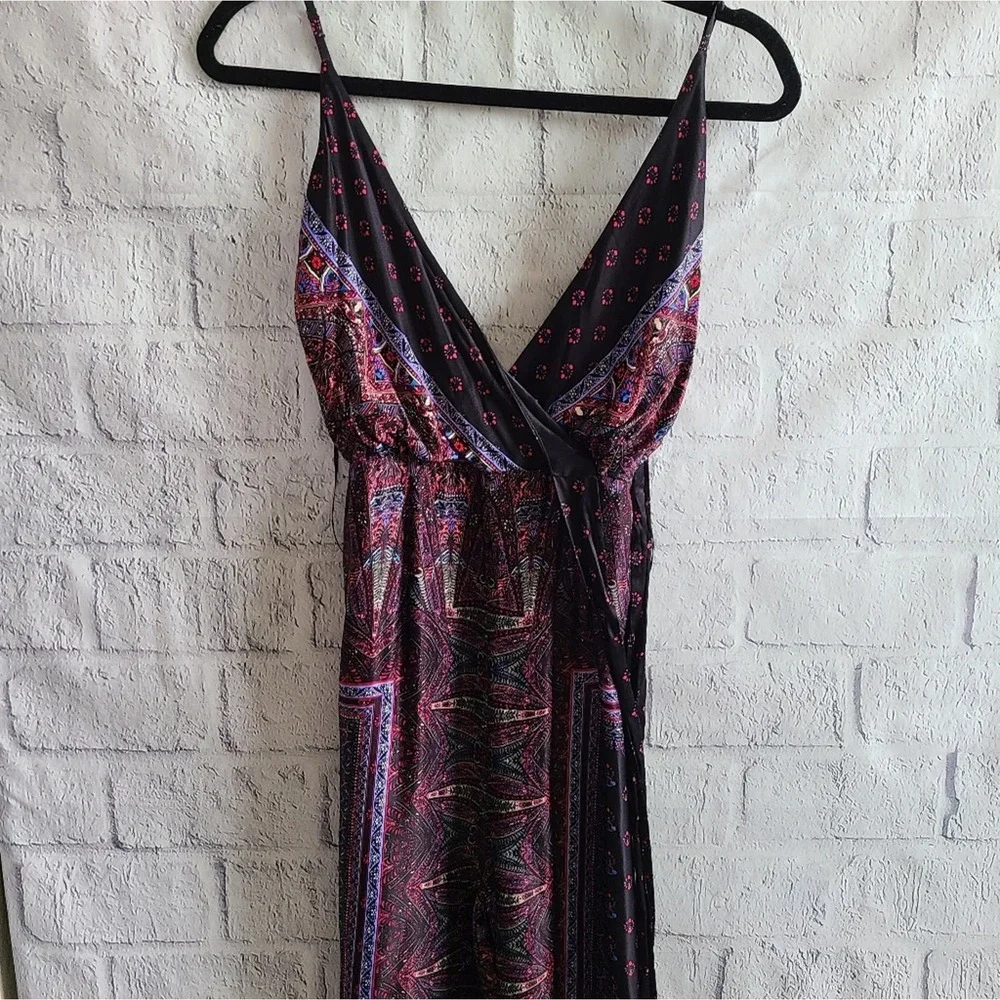 Free People Cabbage Panther Rose Black Wide Leg Jumpsuit NWT SZ XS - Picture 6 of 12